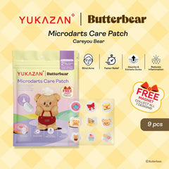 【Yukazan x Butterbear】Microdarts Acne Care Patch 9s | Microneedle Patches for Blind Pimples | Pure Hydrocolloid Skincare