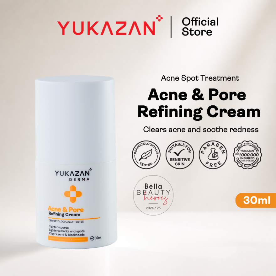 Yukazan Derma Refining Cream Acne & Pore 30ml Acne Removal Cream - Reduce acne in 7 days