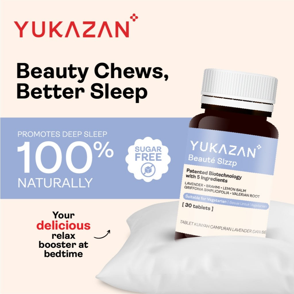 Yukazan Beauté Slzzp 10's Promote Quality Sleep Supplement / Deep Sleep / Reduce Anxiety / Stress