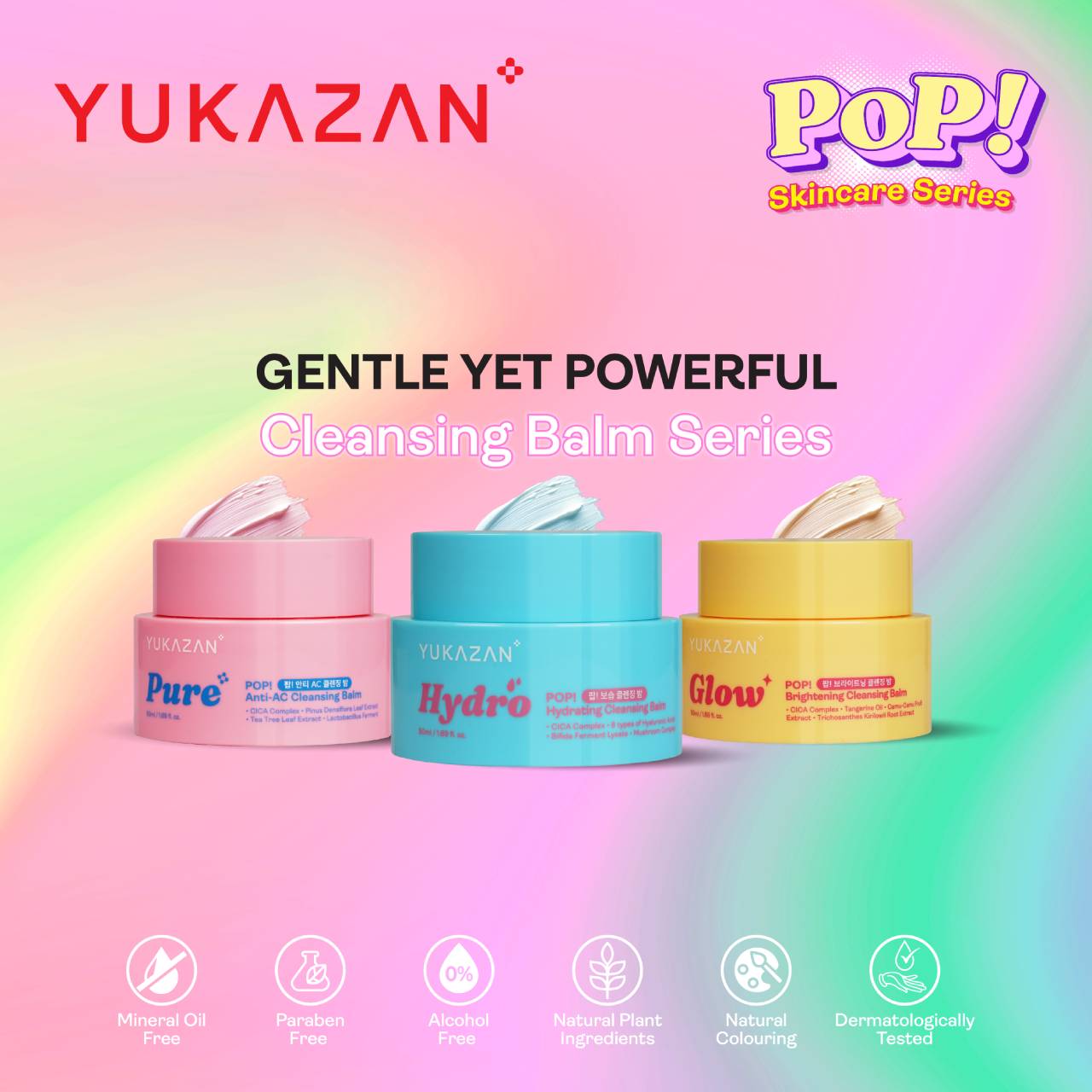 Yukazan POP! Pure Anti Acne Cleansing Balm Make Up Remover 50ml / Remove Waterproof Make Up / Cleanser