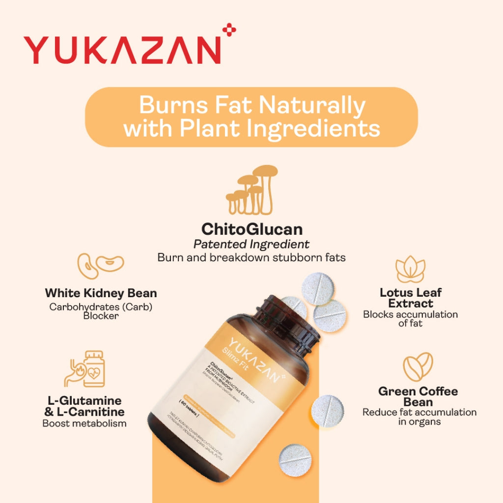 Yukazan Slimz Fit 4s Natural Fat Burner and Slimming Supplement. Stay Slim, Burn Fat Naturally