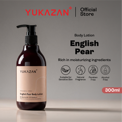 Yukazan English Pear Body Lotion 300ml - Daily Moisturizing Brightening Body Lotion