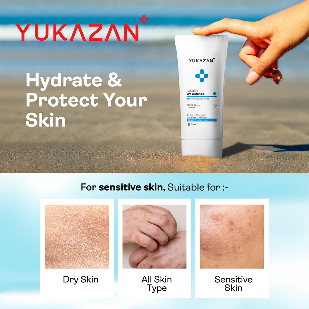 Yukazan Derma Hydra Care UV Defence Sunscreen Sunblock SPF 50+ -50ml