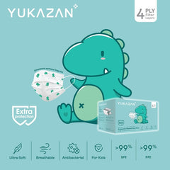 Yukazan Kids 4ply Dino Protective Respirator Face Mask (10 Pcs/Pack) - Yukazan Official Store