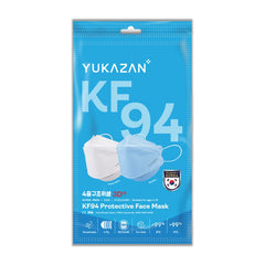 Yukazan Kids KF94 Sky Blue & Cotton White Protective Respirator Face Mask (50 Pcs/Box) - Yukazan Official Store